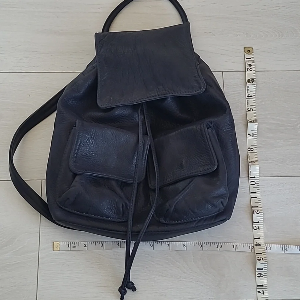 Authentic Soft Italian Leather Drawstring Backpack - Picture 15 of 15